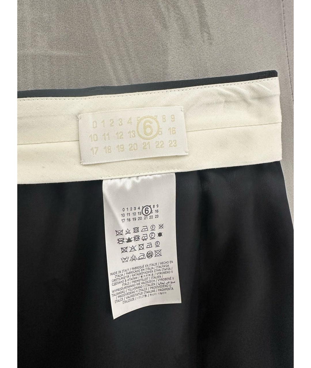 MM6 MAISON MARGIELA Черная вискозная юбка макси, фото 2