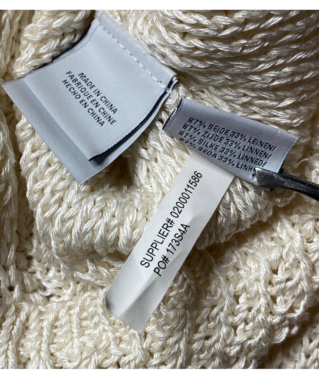 RALPH LAUREN Бежевый шелковый джемпер / свитер, фото 8