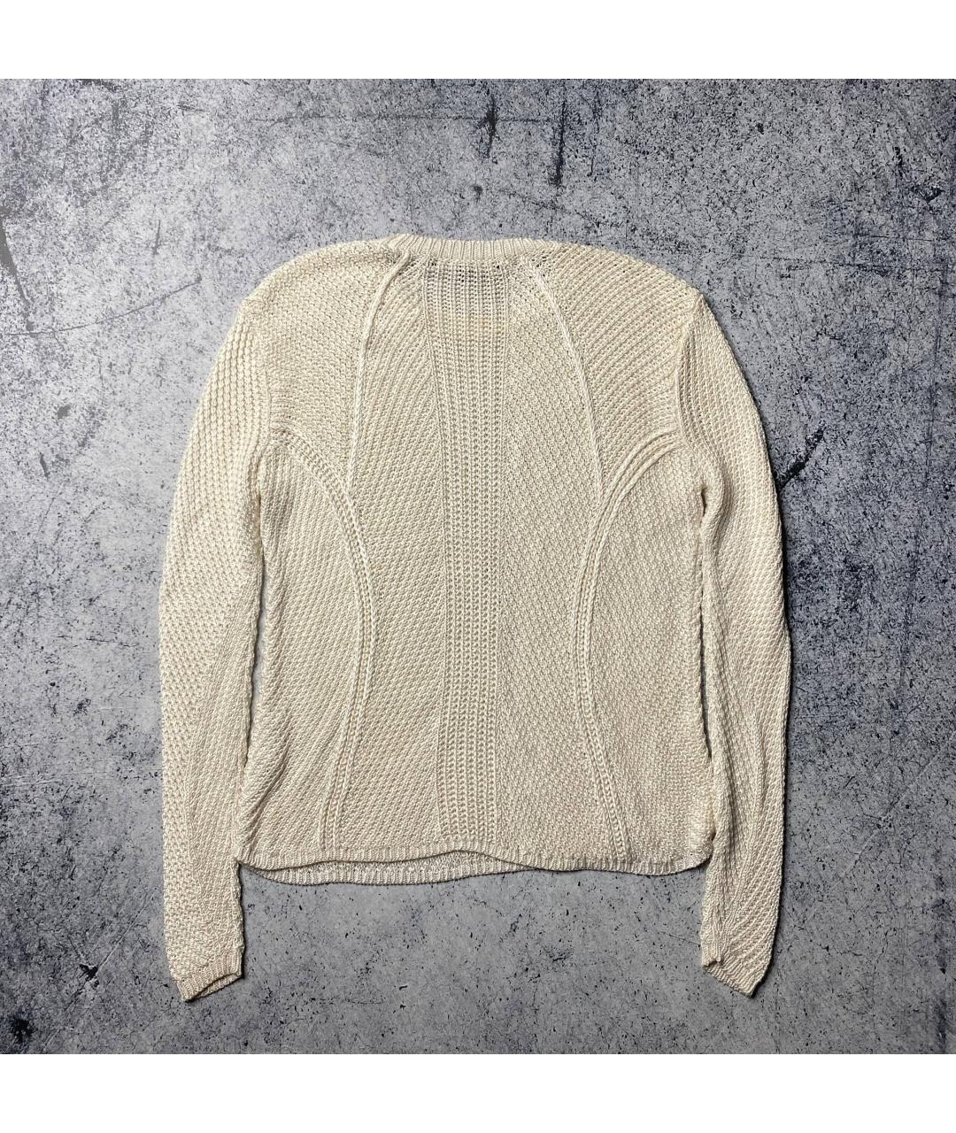 RALPH LAUREN Бежевый шелковый джемпер / свитер, фото 4