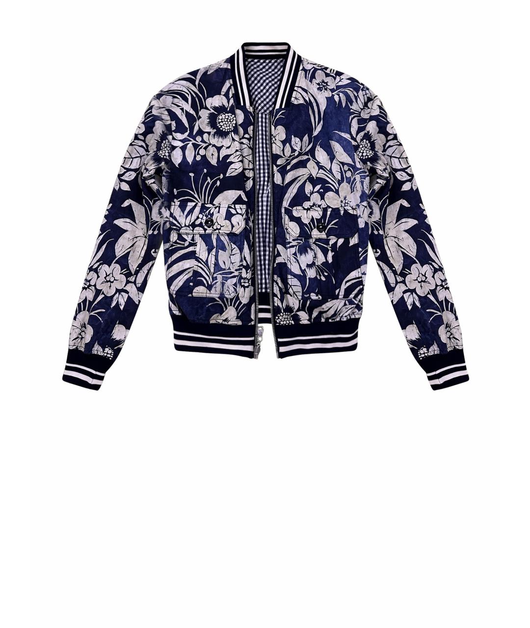 DOLCE&GABBANA Синяя хлопковая куртка, фото 1