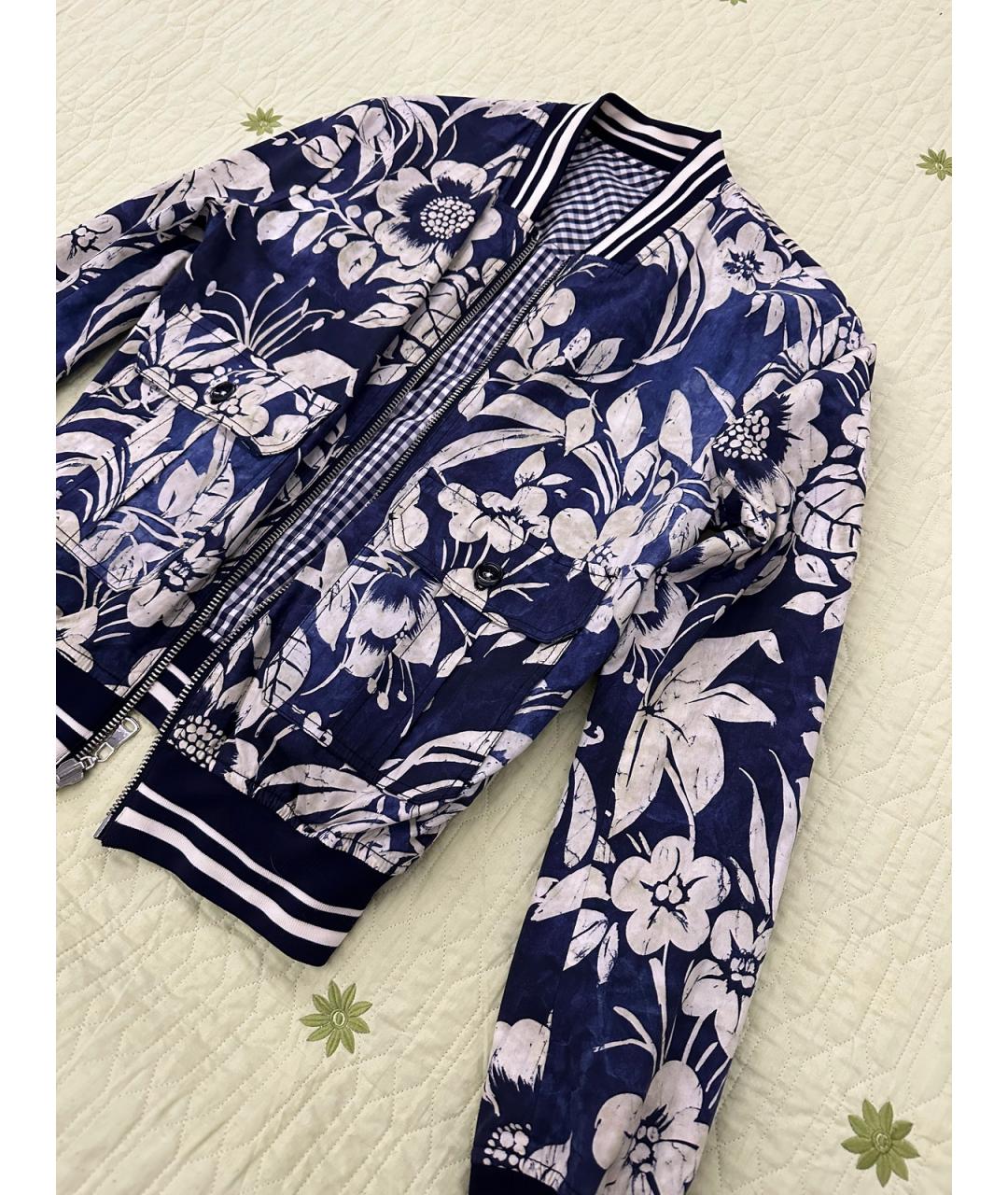 DOLCE&GABBANA Синяя хлопковая куртка, фото 4