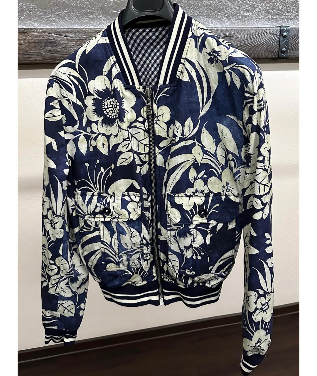 DOLCE&GABBANA Синяя хлопковая куртка, фото 2