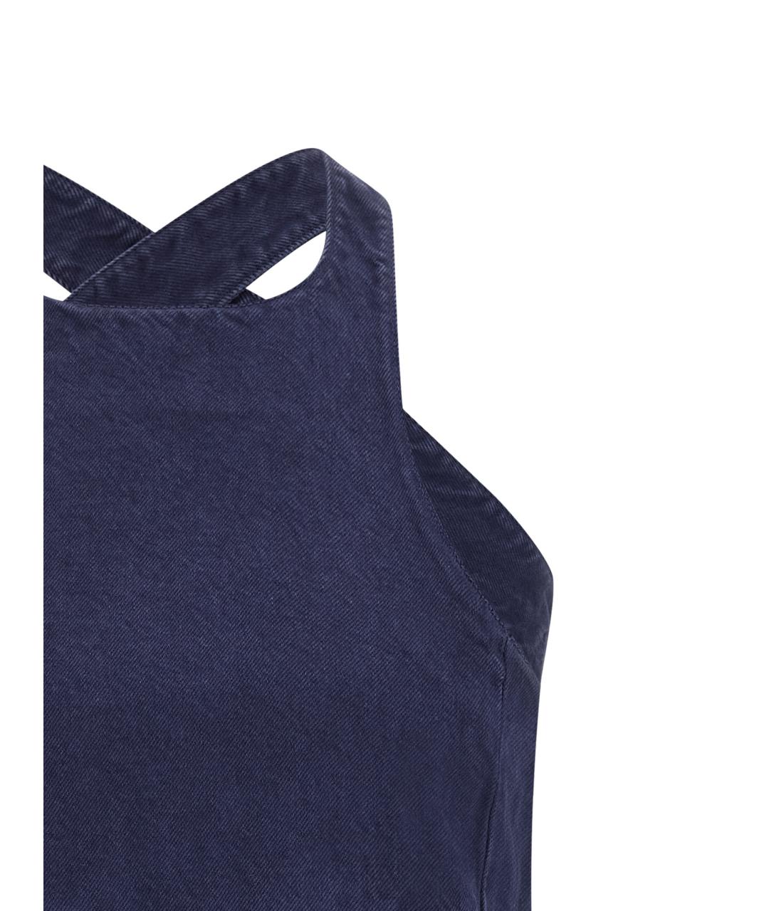 MIU MIU Синее хлопковое повседневное платье, фото 3