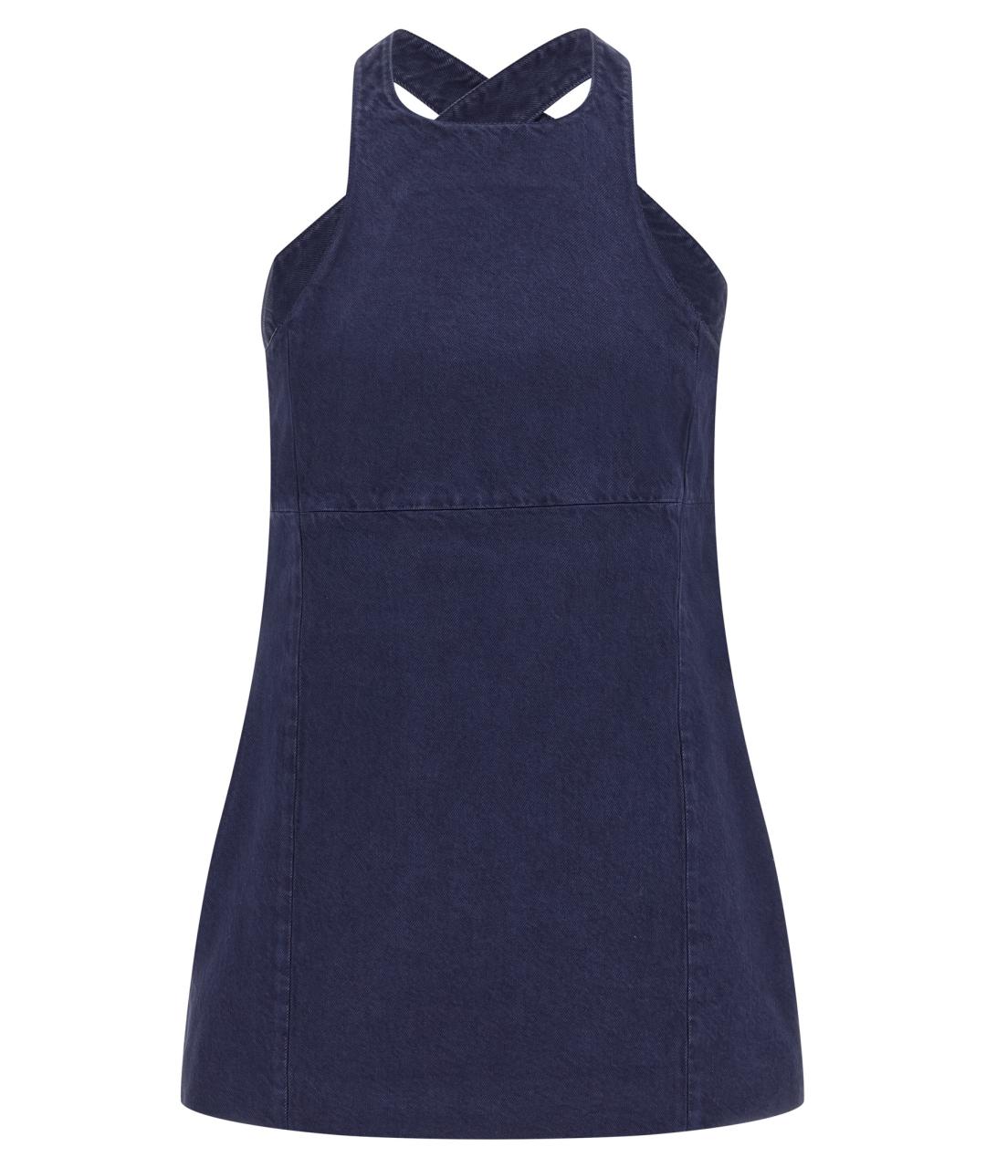 MIU MIU Синее хлопковое повседневное платье, фото 1