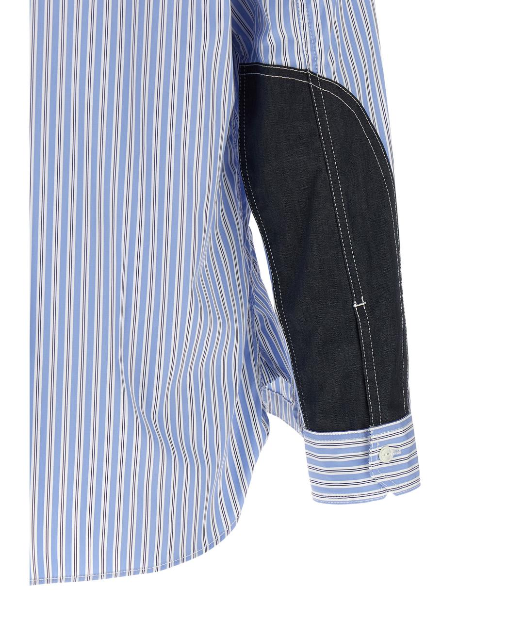 JUNYA WATANABE Голубая хлопковая кэжуал рубашка, фото 4