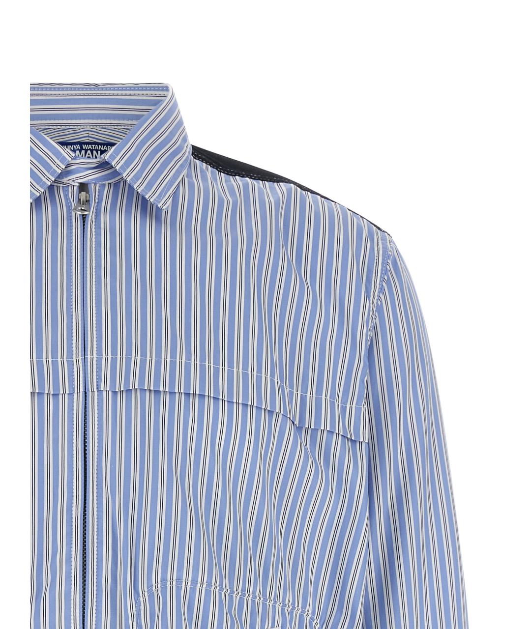 JUNYA WATANABE Голубая хлопковая кэжуал рубашка, фото 3