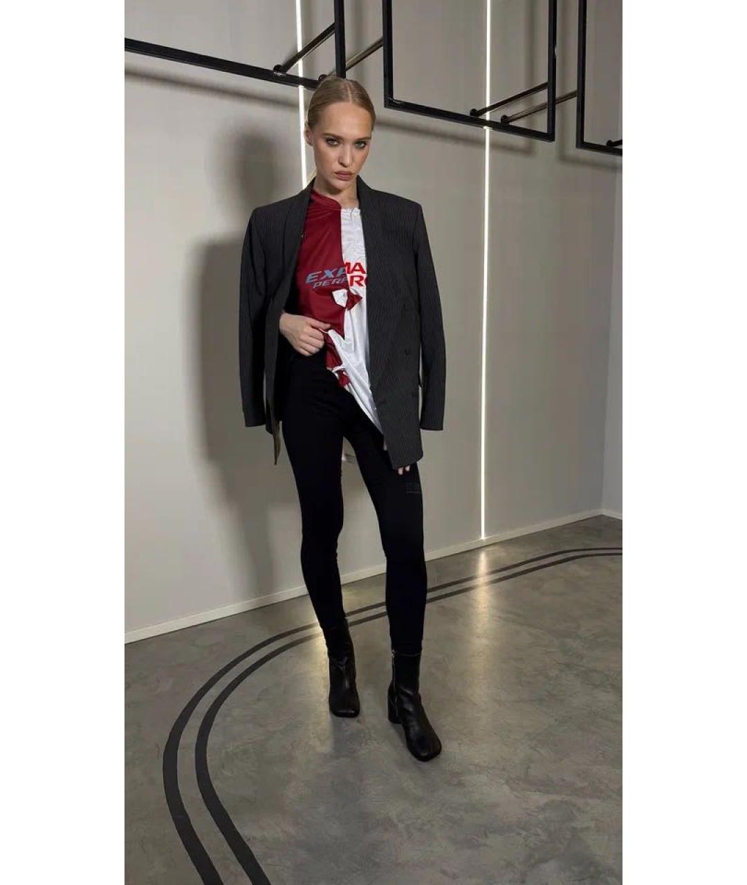 MM6 MAISON MARGIELA Черные полиамидовые леггинсы и велосипедки, фото 2