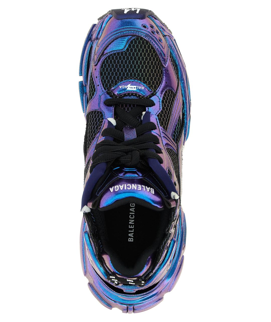 BALENCIAGA Синие синтетические низкие кроссовки / кеды, фото 4