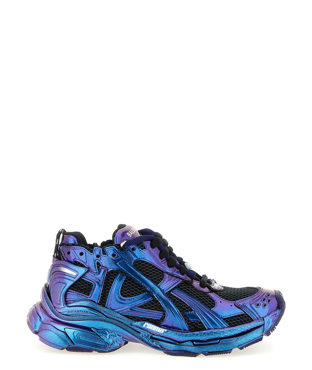 BALENCIAGA Синие синтетические низкие кроссовки / кеды, фото 1