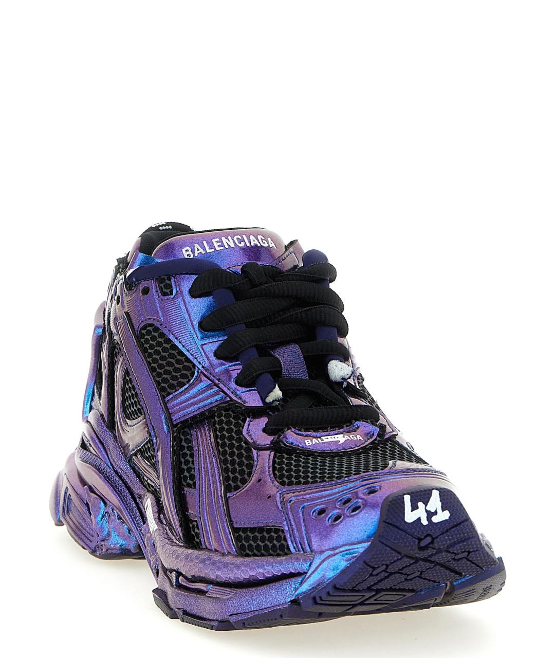 BALENCIAGA Синие синтетические низкие кроссовки / кеды, фото 2
