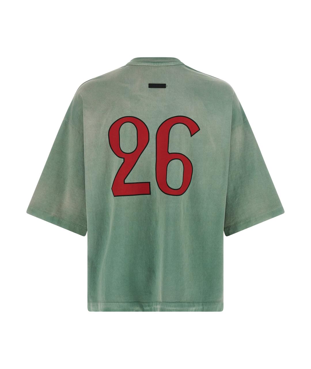 FEAR OF GOD Зеленая хлопковая футболка, фото 2