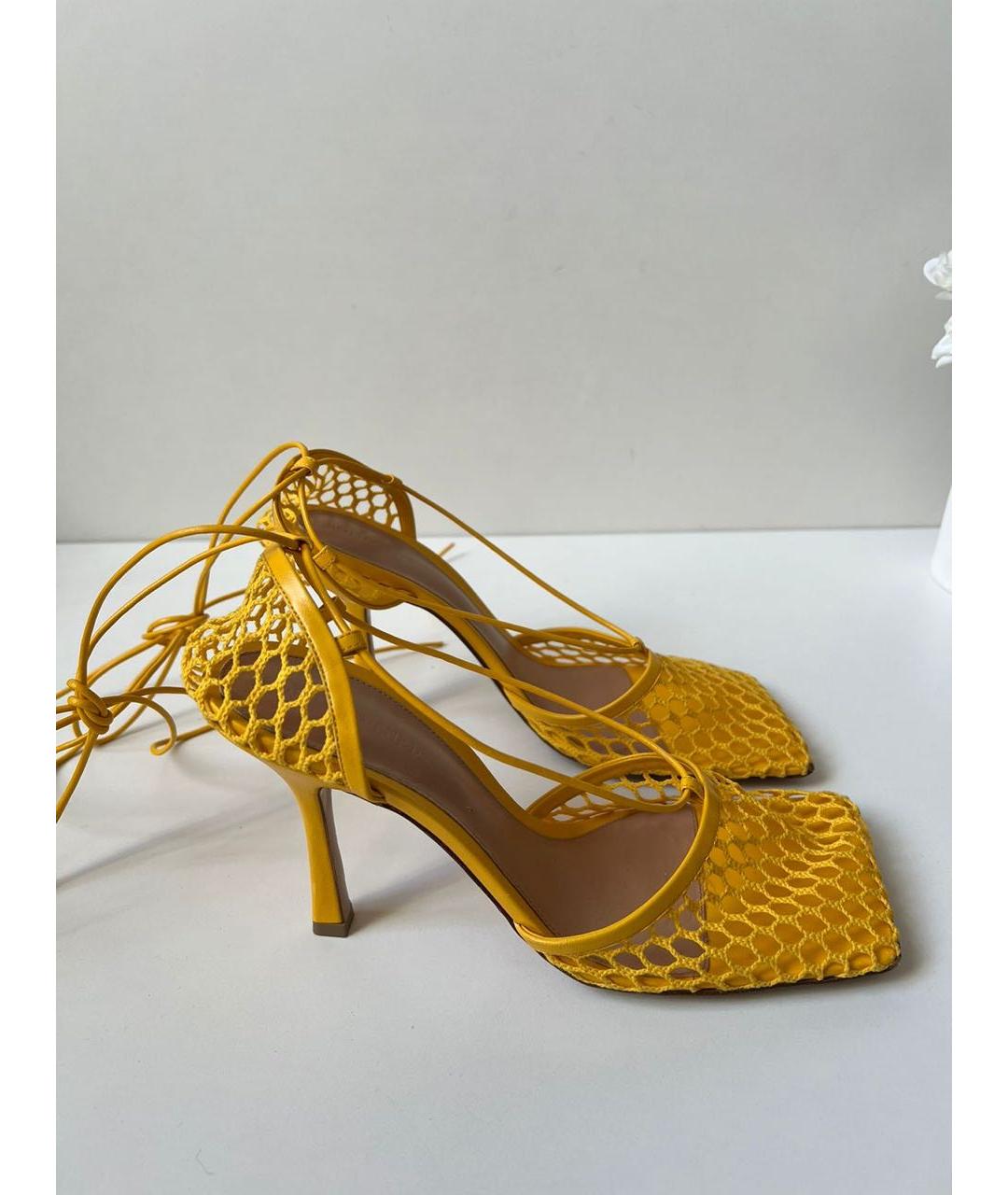 BOTTEGA VENETA Желтые босоножки, фото 9