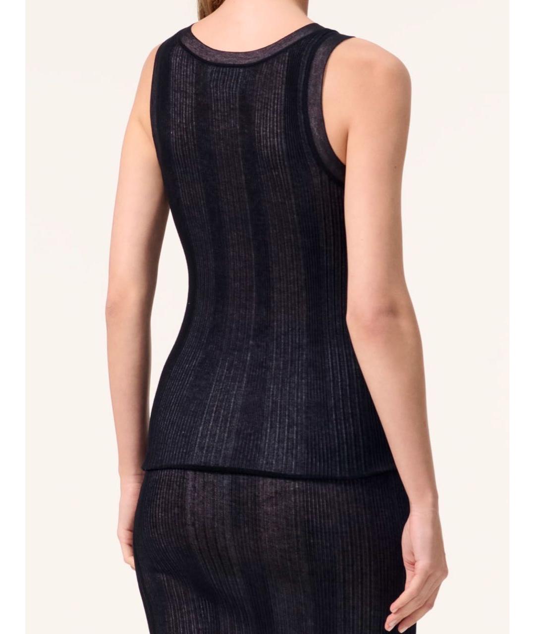 CHANEL Черная хлопковая майка, фото 2