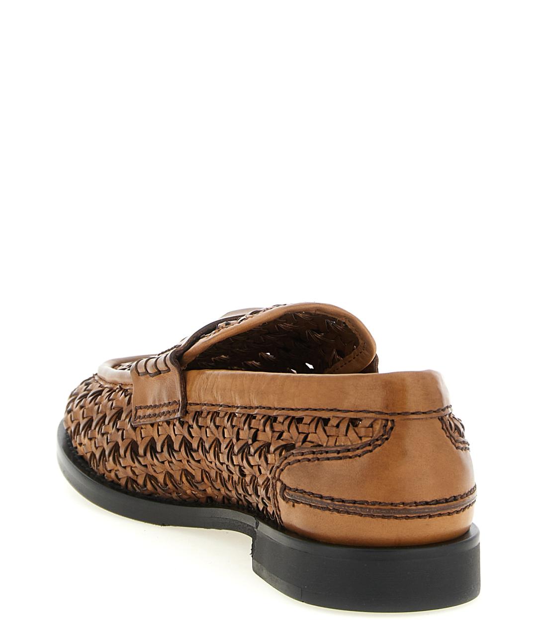 MIU MIU Коричневые кожаные лоферы, фото 3