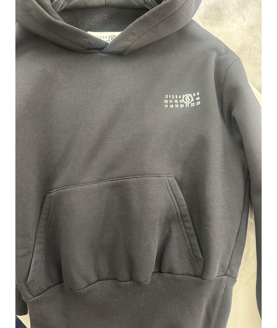 MM6 MAISON MARGIELA Черное хлопковое повседневное платье, фото 2