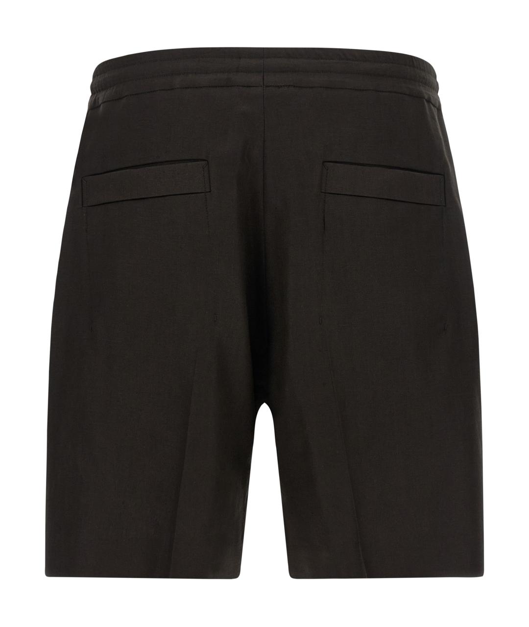 ZEGNA Коричневые льняные шорты, фото 2