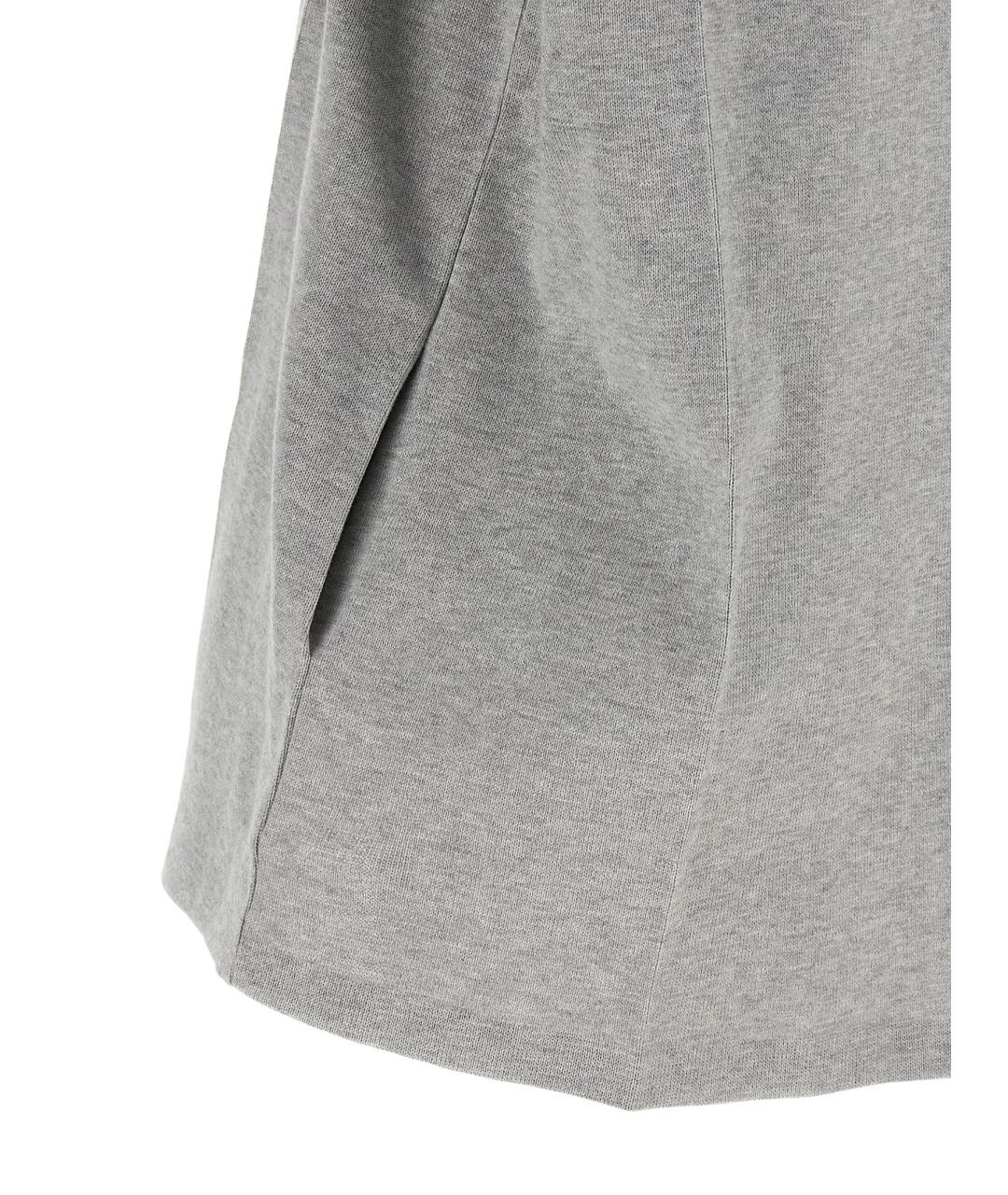 MIU MIU Серое хлопковое повседневное платье, фото 4