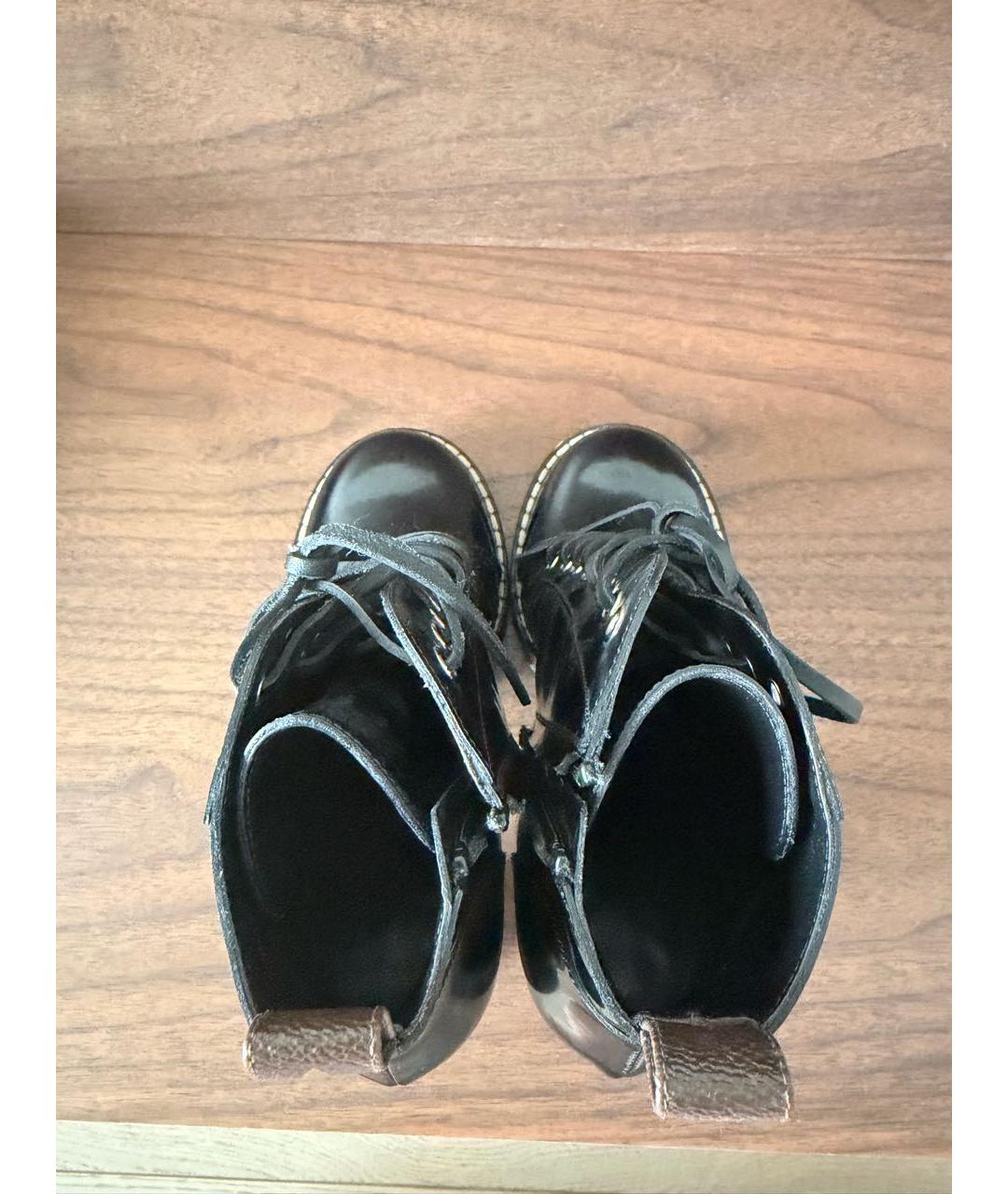 LOUIS VUITTON Черные кожаные ботинки, фото 3