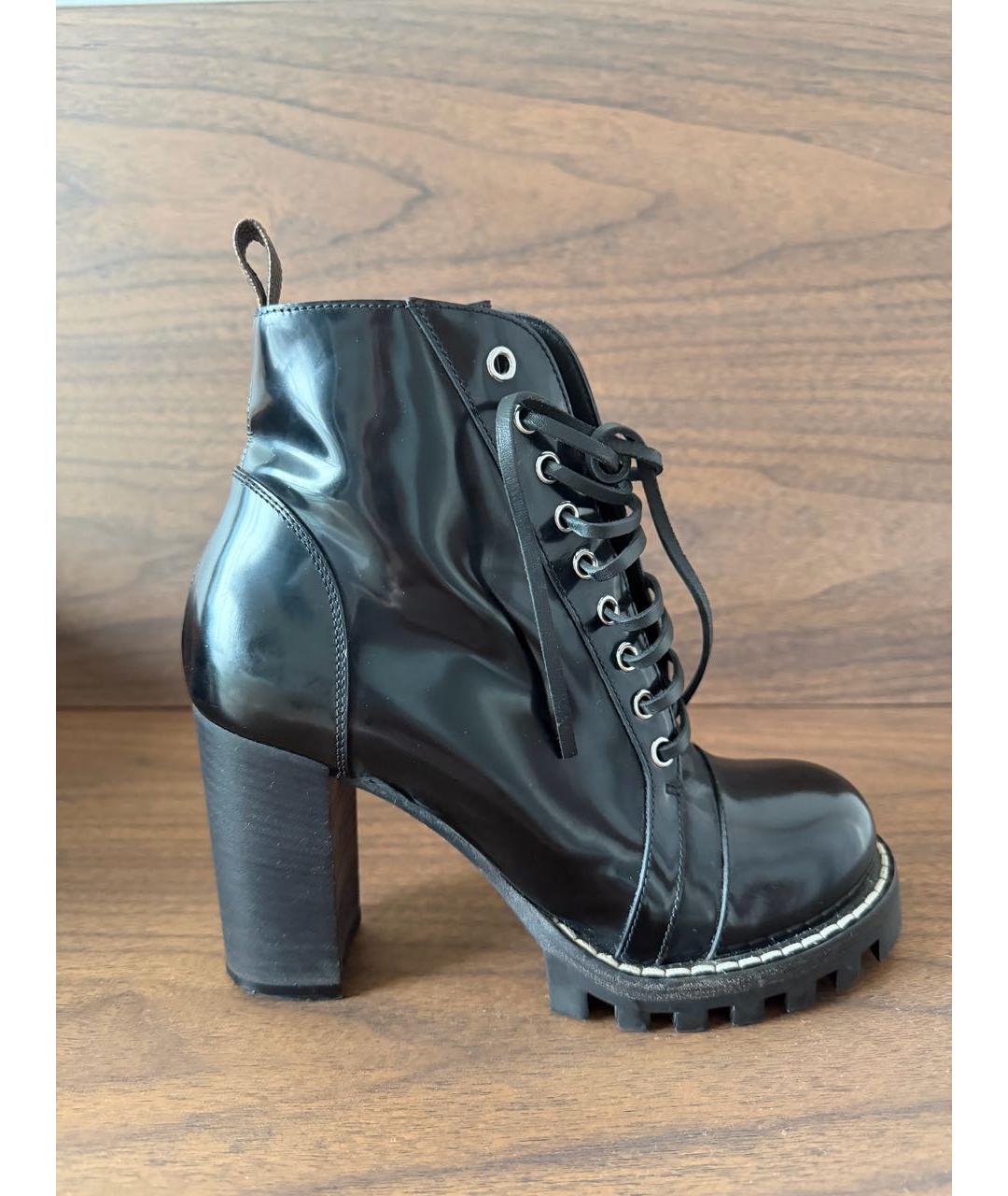 LOUIS VUITTON Черные кожаные ботинки, фото 6