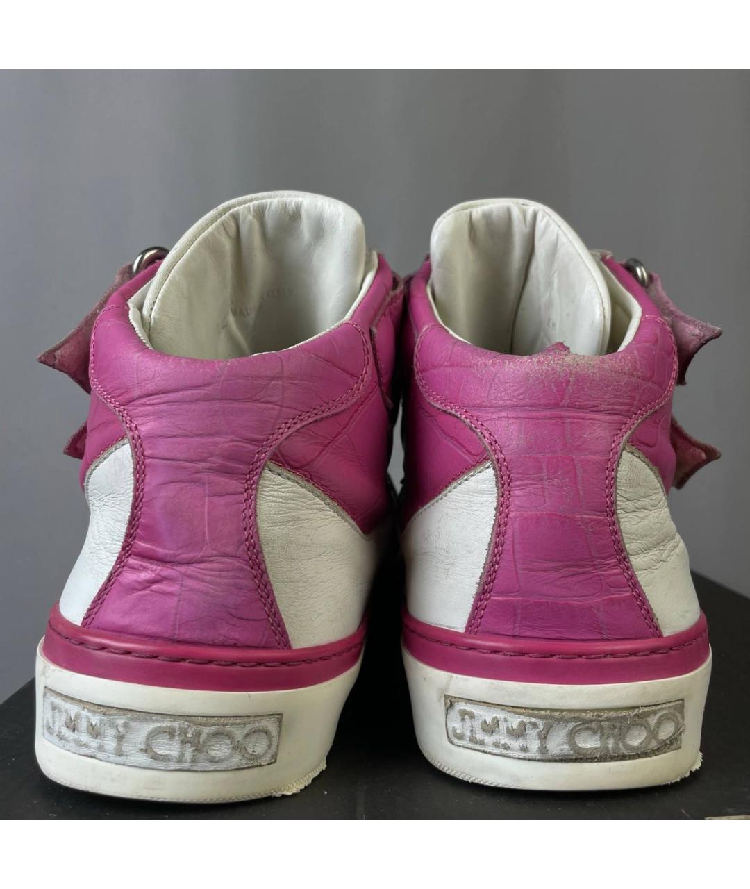 JIMMY CHOO Мульти кожаные высокие кроссовки / кеды, фото 6