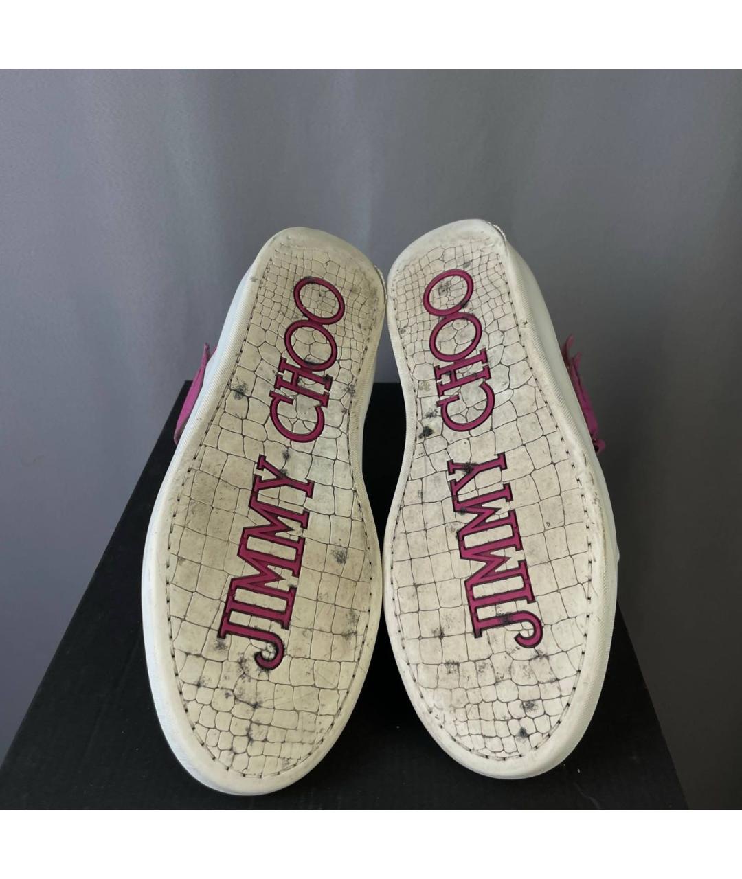 JIMMY CHOO Мульти кожаные высокие кроссовки / кеды, фото 5