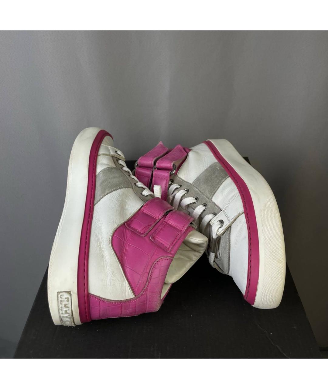 JIMMY CHOO Мульти кожаные высокие кроссовки / кеды, фото 4