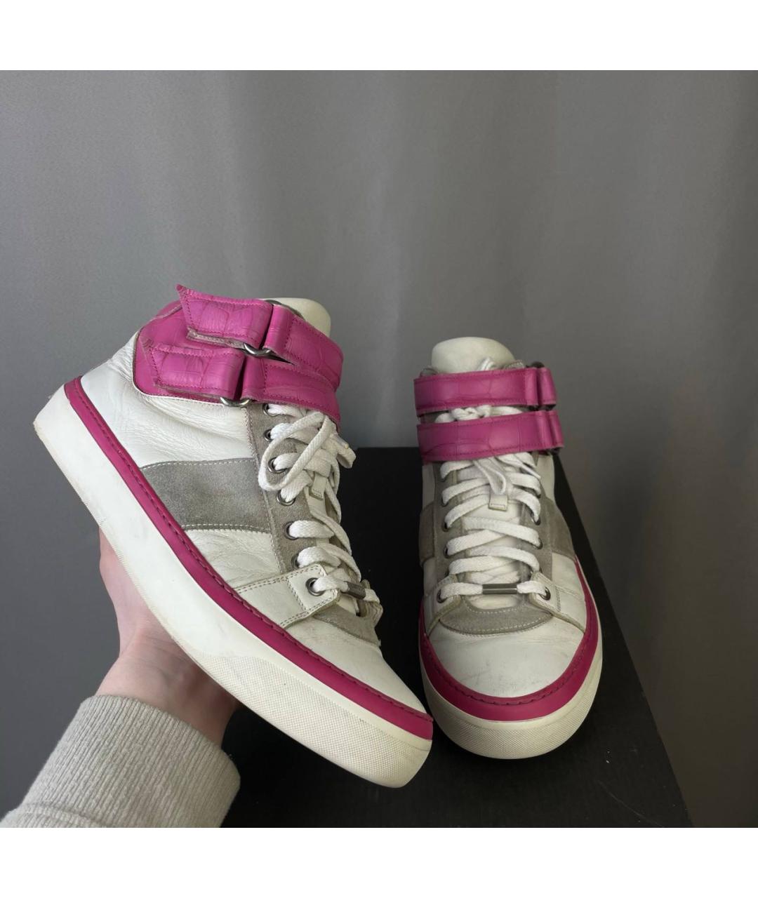 JIMMY CHOO Мульти кожаные высокие кроссовки / кеды, фото 9