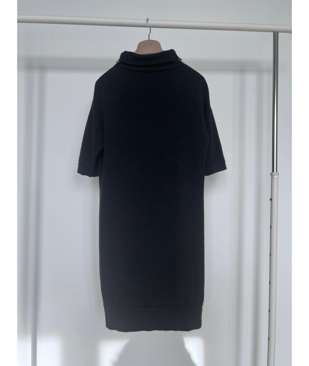 BRUNELLO CUCINELLI Серое кашемировое повседневное платье, фото 2