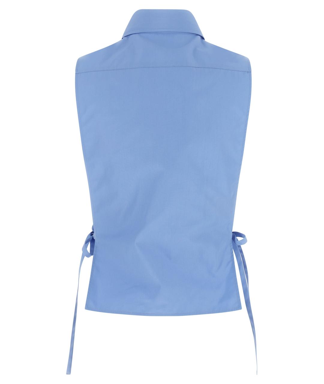 MIU MIU Голубая хлопковая блузы, фото 2