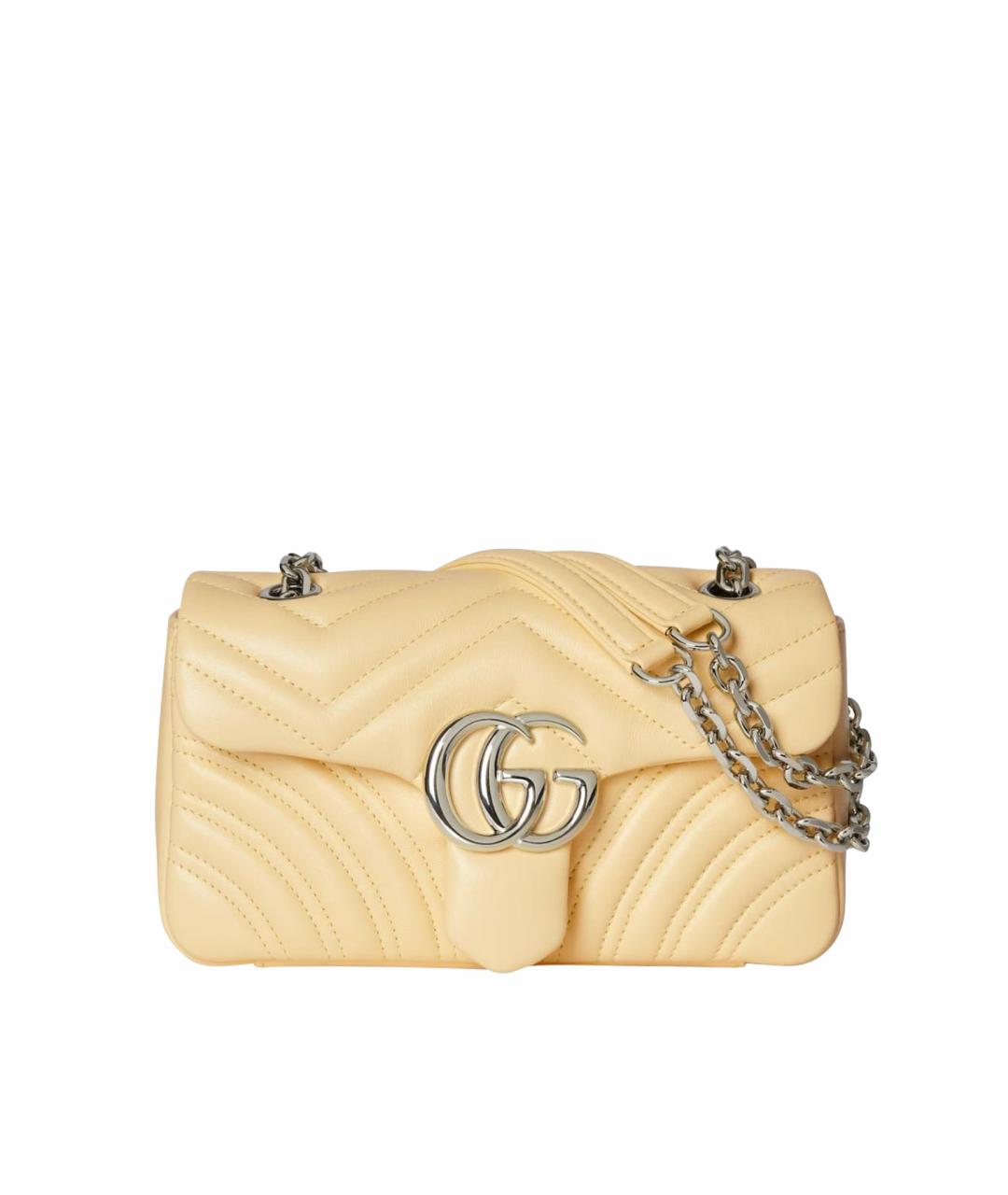 GUCCI Желтая кожаная сумка через плечо, фото 1
