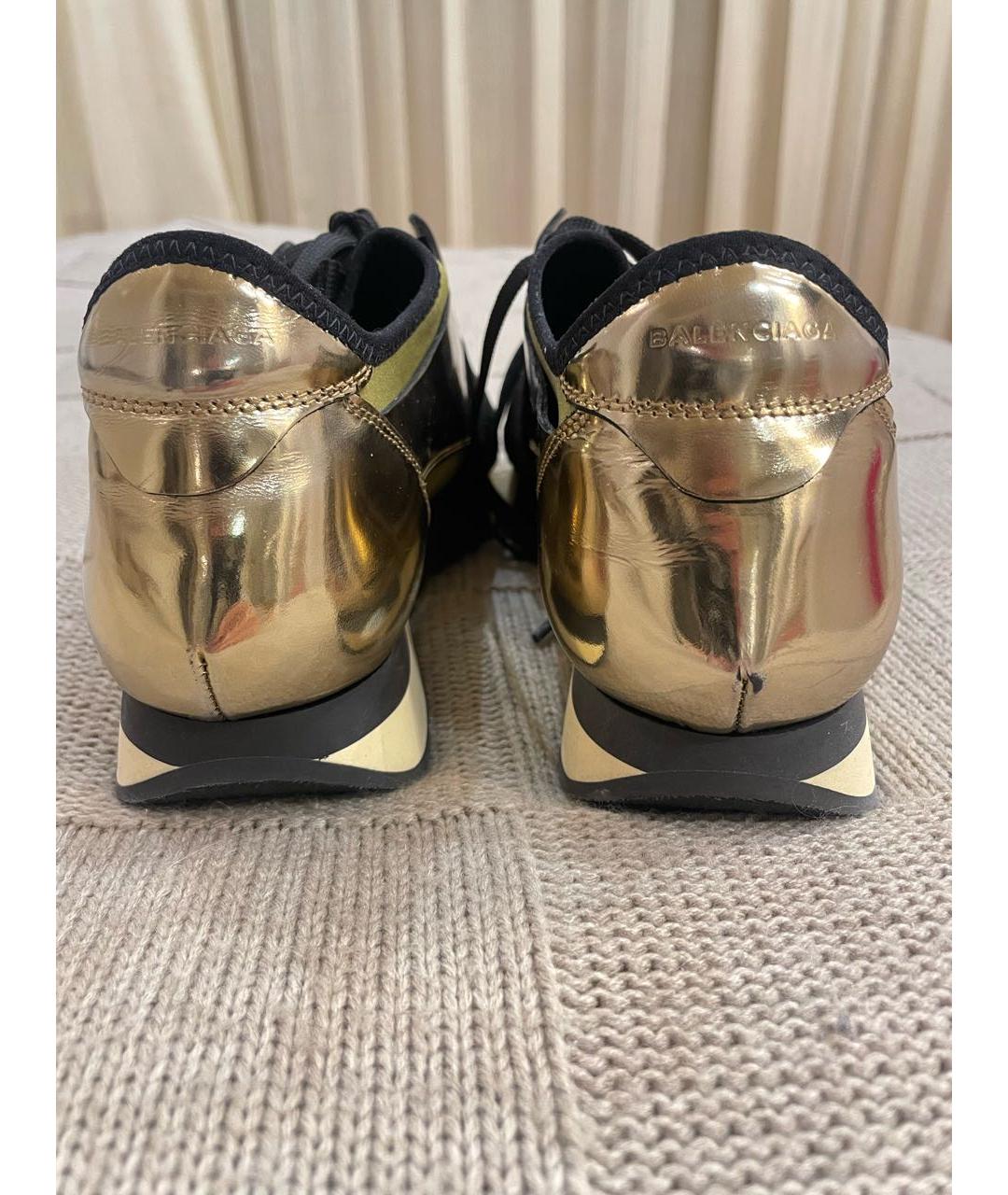 BALENCIAGA Золотые синтетические кроссовки, фото 3