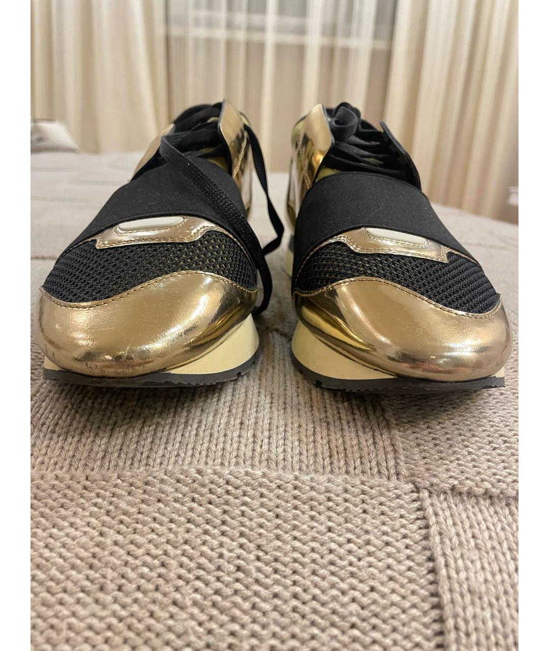 BALENCIAGA Золотые синтетические кроссовки, фото 2