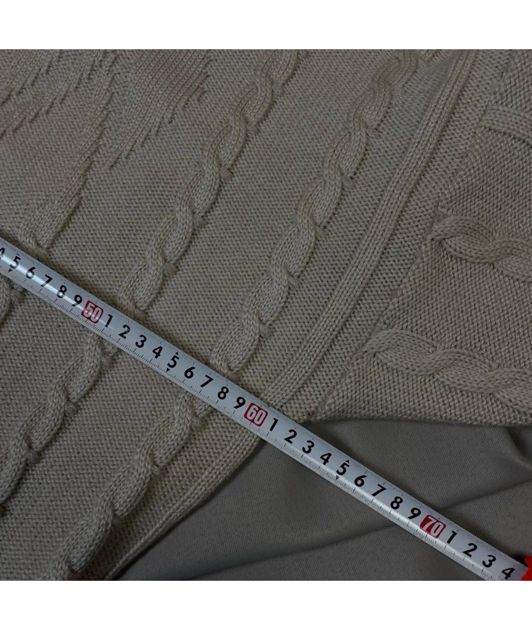 BURBERRY Бежевый шерстяной джемпер / свитер, фото 7