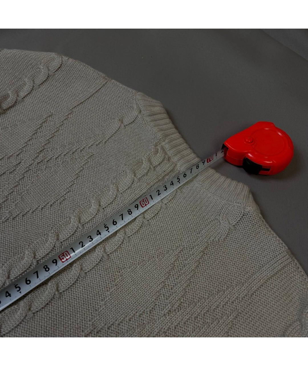 BURBERRY Бежевый шерстяной джемпер / свитер, фото 5