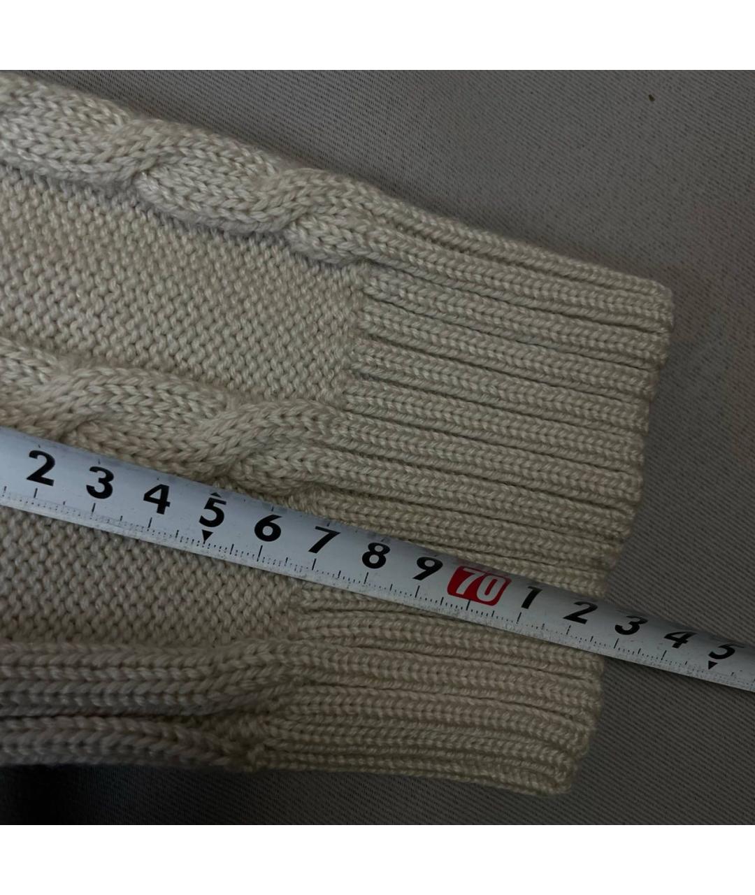 BURBERRY Бежевый шерстяной джемпер / свитер, фото 6