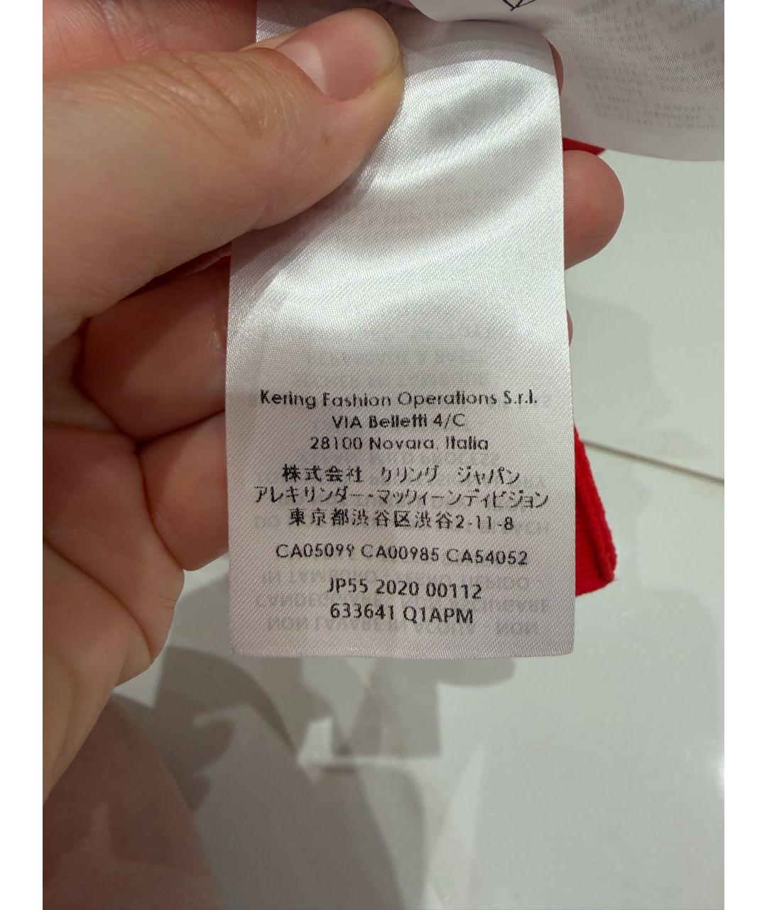 ALEXANDER MCQUEEN Красное вискозное коктейльное платье, фото 5