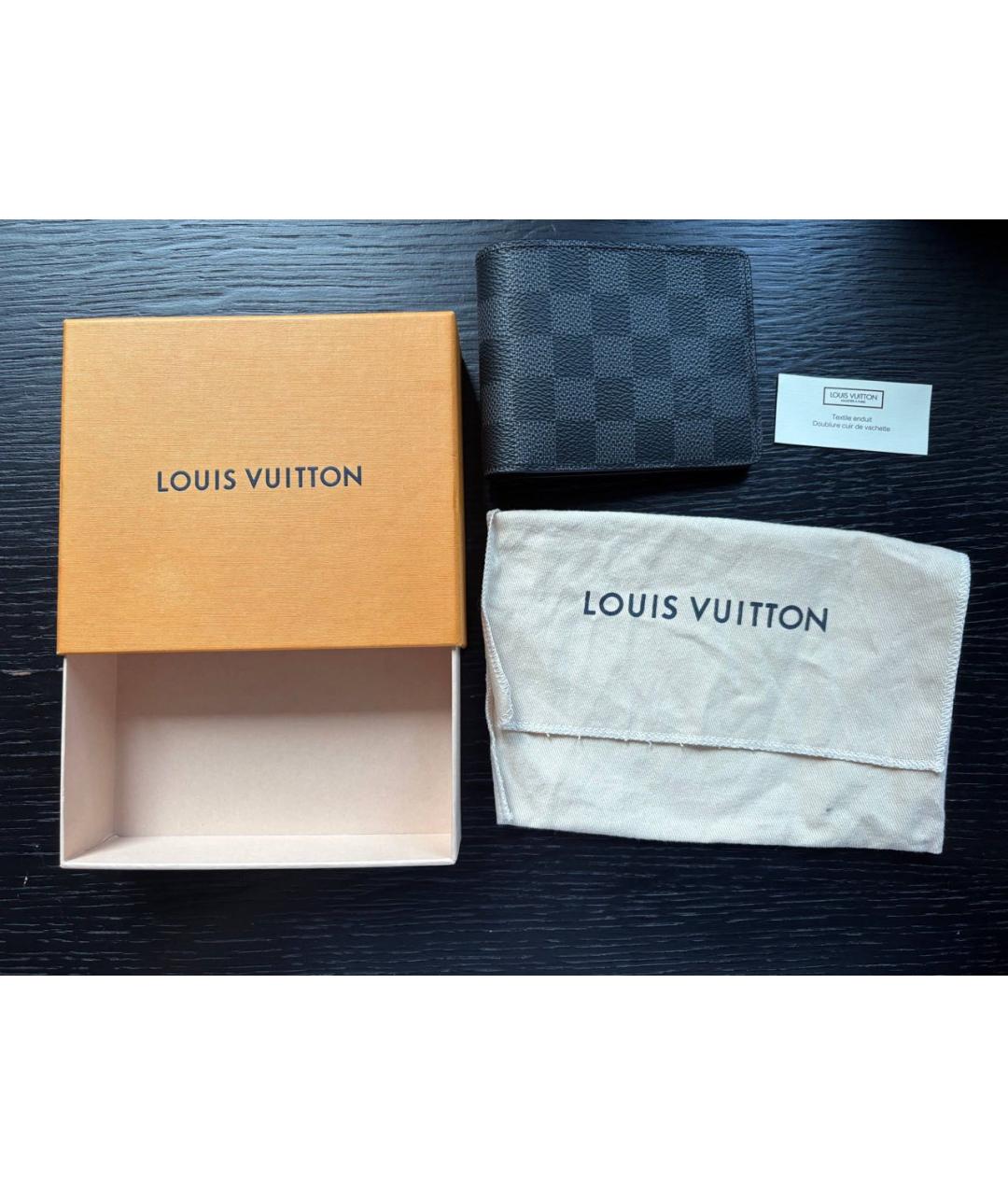 LOUIS VUITTON Черный кошелек, фото 6