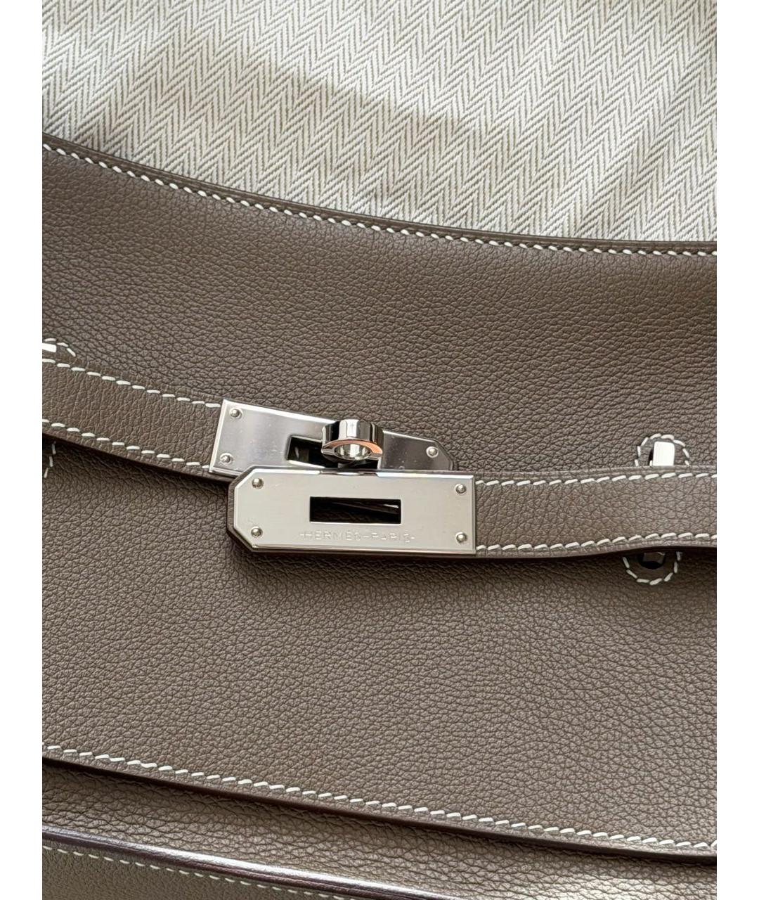 HERMES Коричневая кожаная сумка через плечо, фото 2