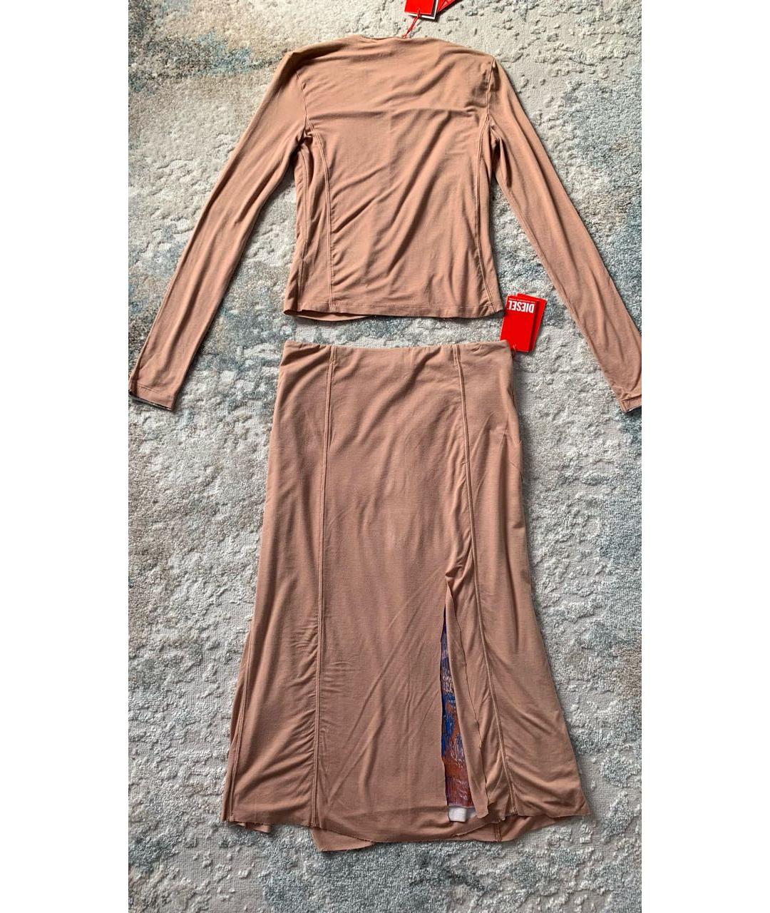 DIESEL Бежевый вискозный костюм с юбками, фото 3