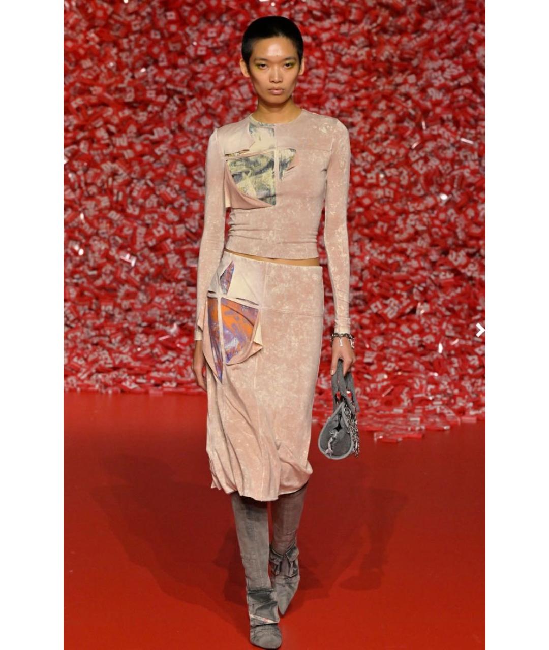 DIESEL Бежевый вискозный костюм с юбками, фото 2