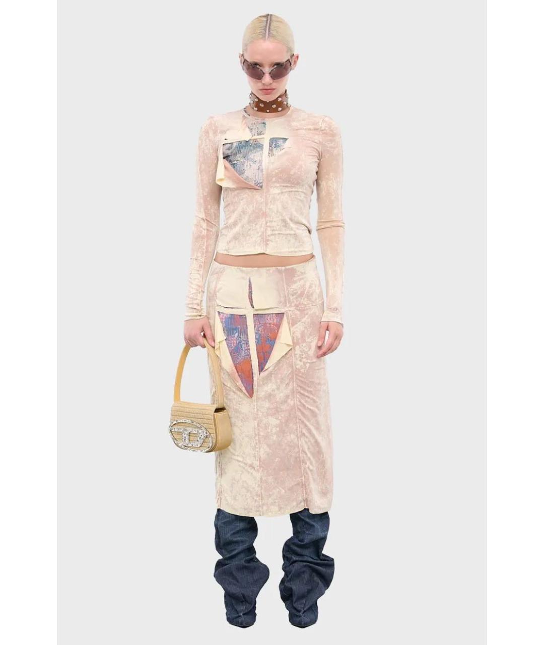 DIESEL Бежевый вискозный костюм с юбками, фото 7