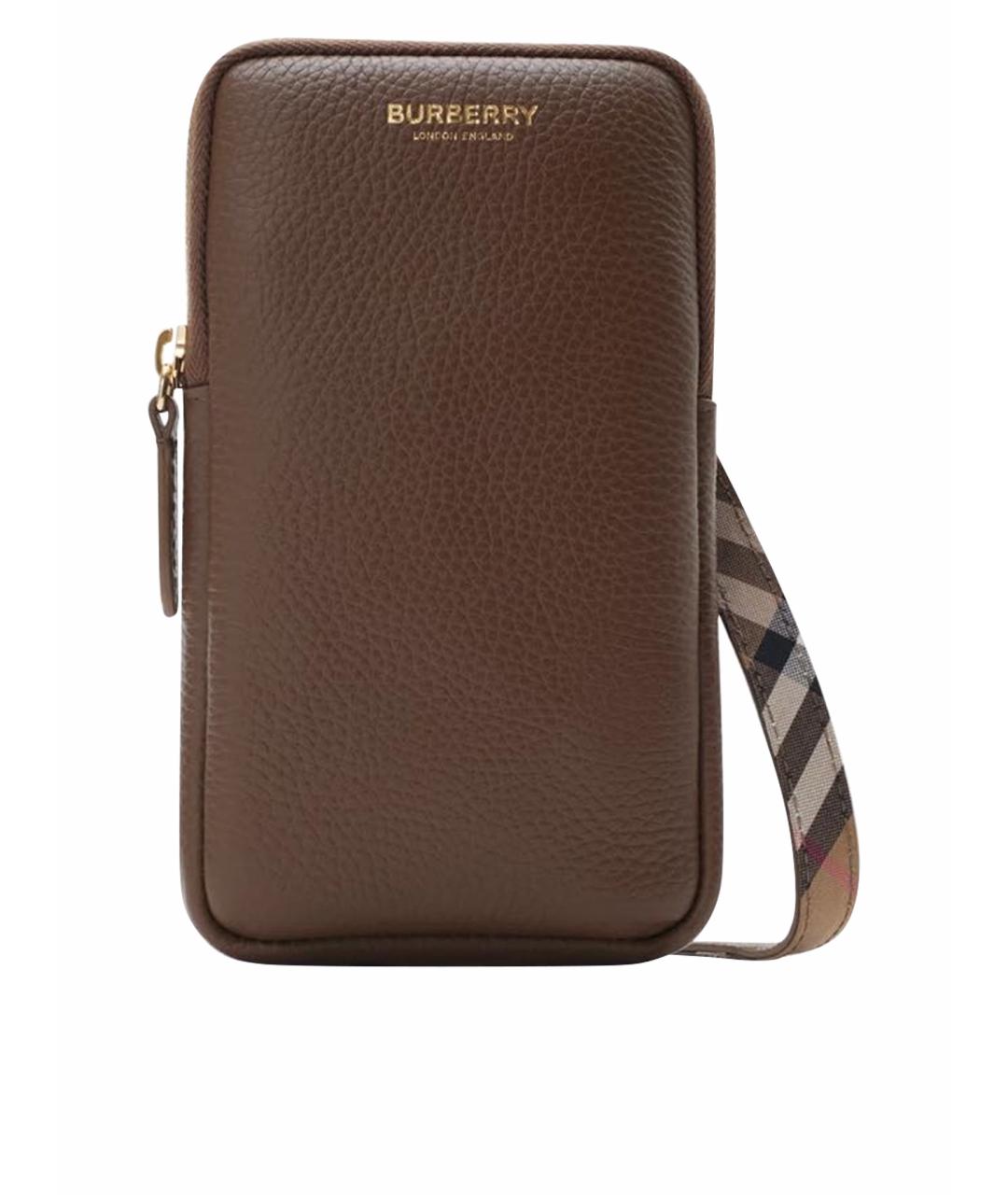 BURBERRY Коричневая кожаная сумка через плечо, фото 1