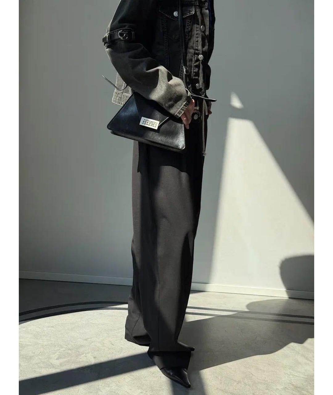 MM6 MAISON MARGIELA Черная кожаная сумка через плечо, фото 4