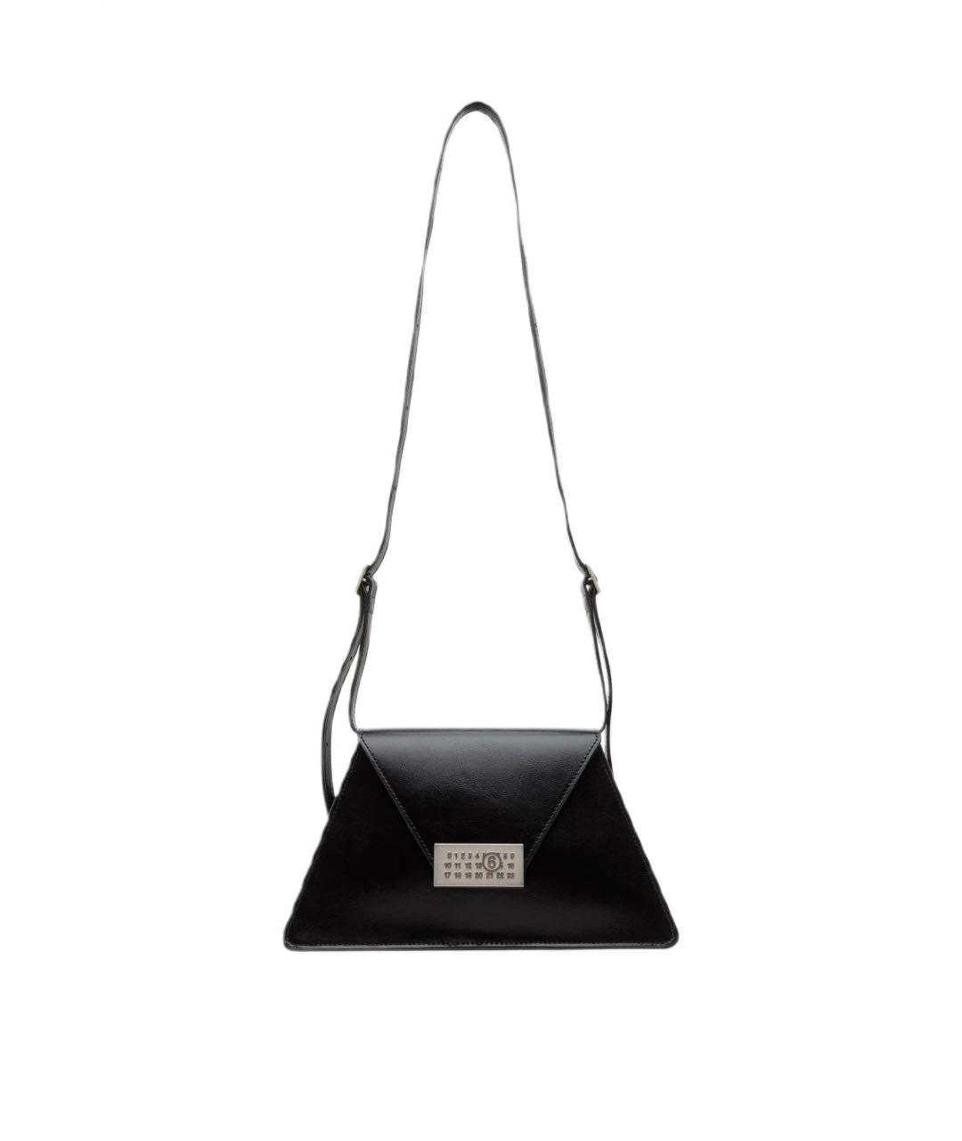 MM6 MAISON MARGIELA Черная кожаная сумка через плечо, фото 3