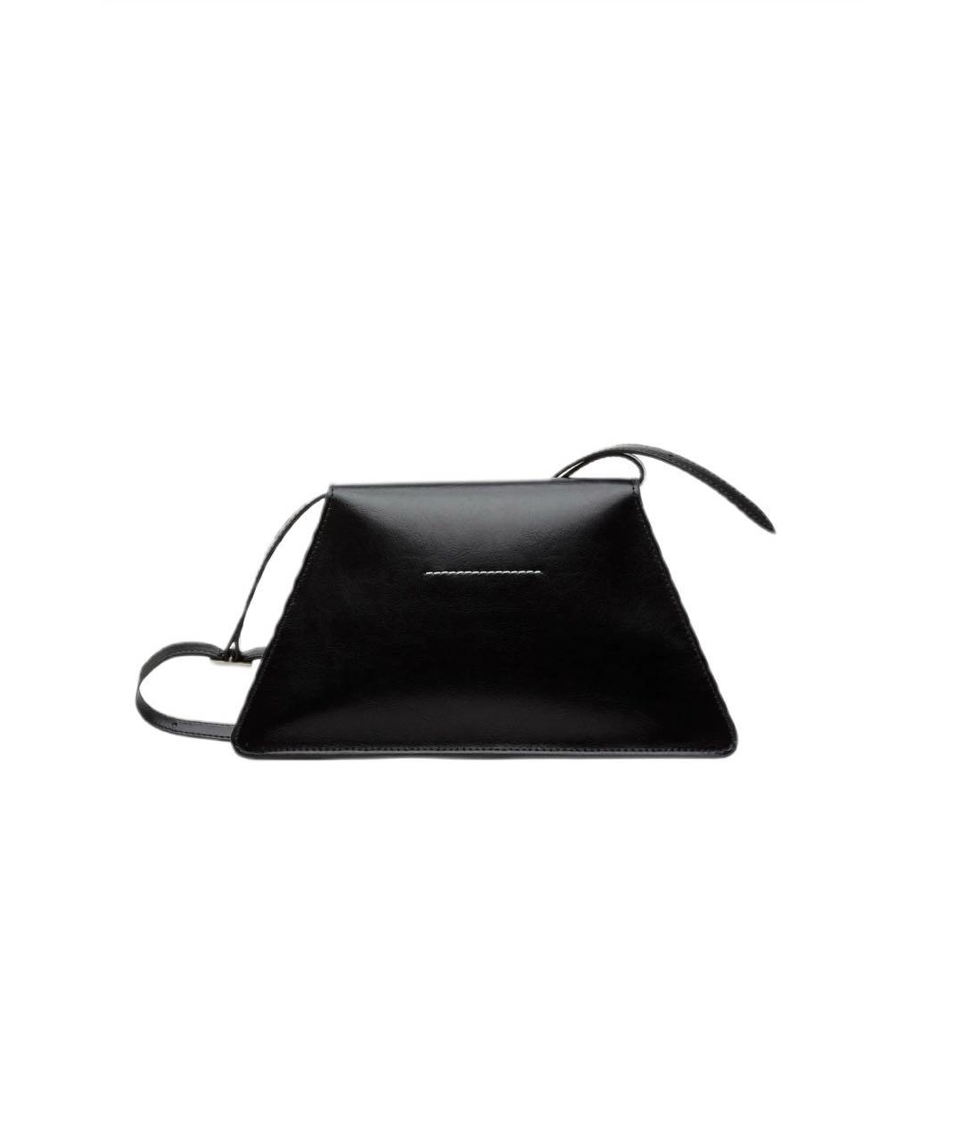 MM6 MAISON MARGIELA Черная кожаная сумка через плечо, фото 2