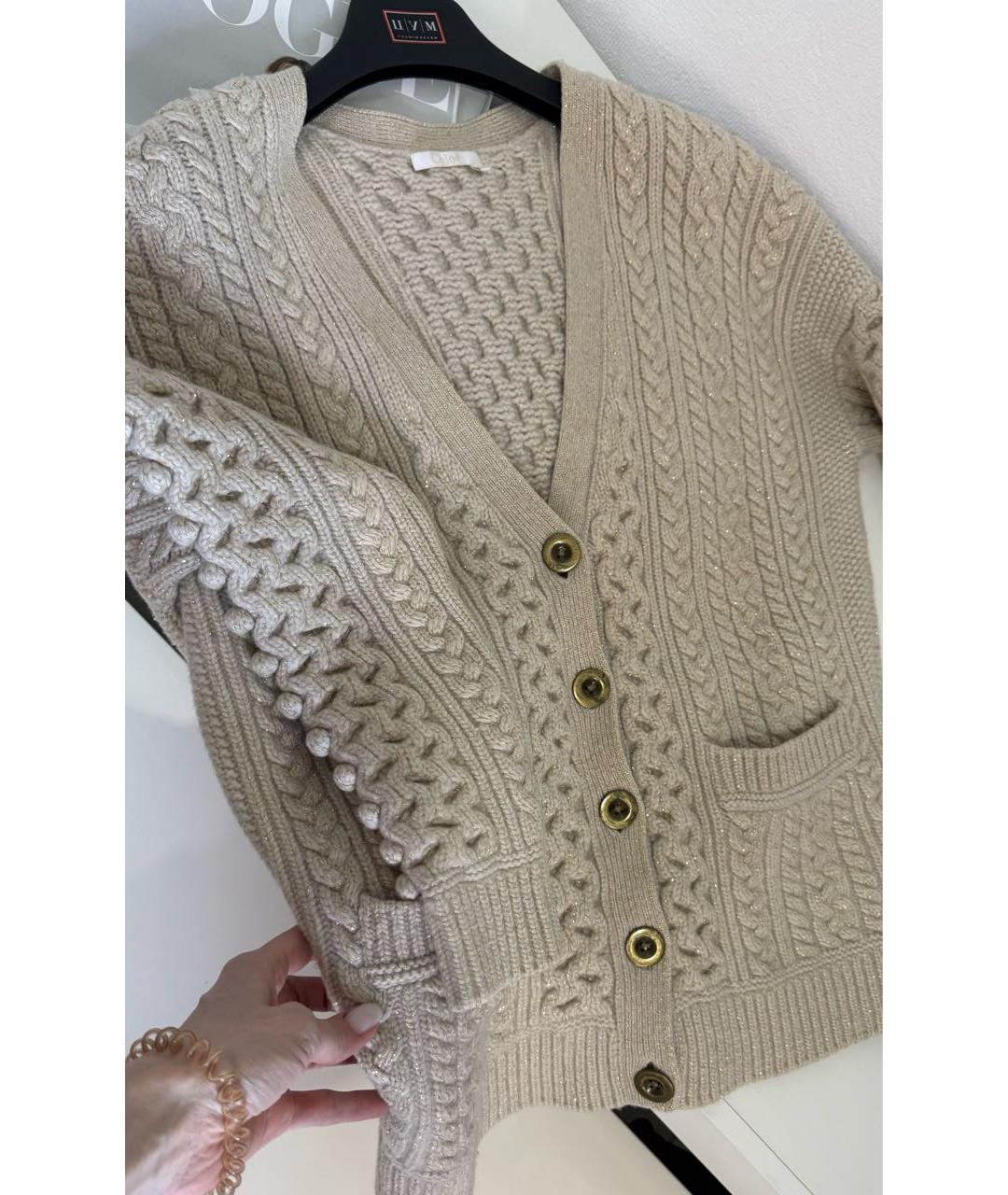 CHLOE Бежевый шерстяной кардиган, фото 6