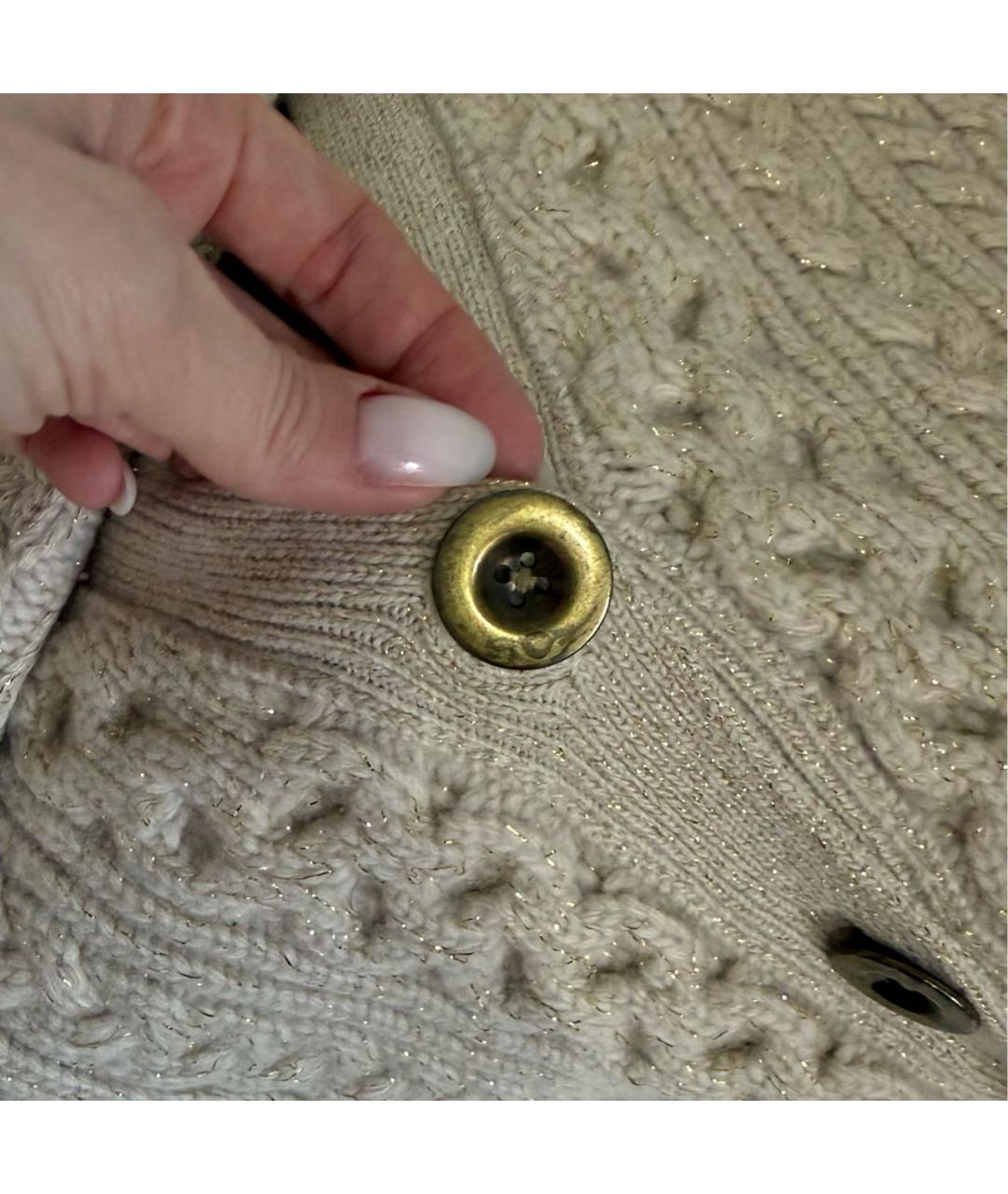 CHLOE Бежевый шерстяной кардиган, фото 4