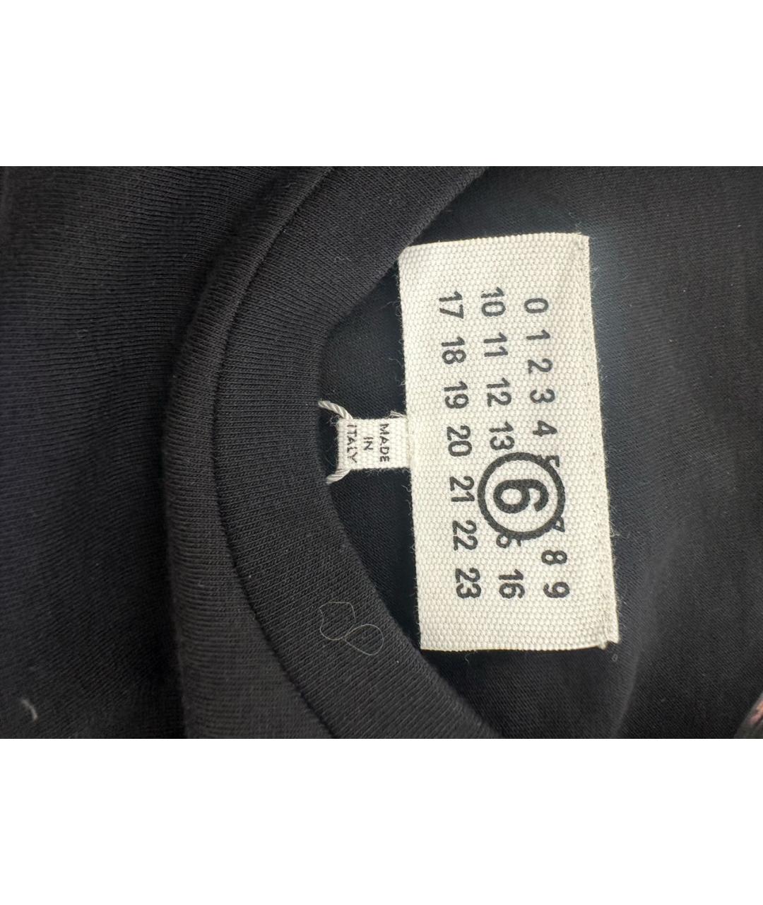 MM6 MAISON MARGIELA Черная хлопковая футболка, фото 3