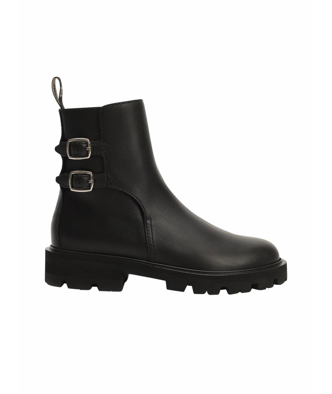 CELINE Черные кожаные полусапоги, фото 1