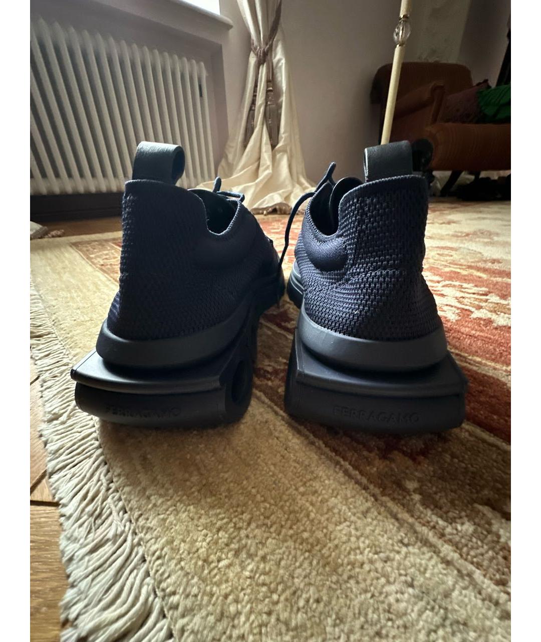 FERRAGAMO Темно-синие низкие кроссовки / кеды, фото 4